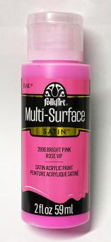 FolkArt Multi-Surface Bright Pink Satin-Acrylfarbe 59ml 