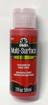 FolkArt Multi-Surface Engine Red Satin-Acrylfarbe 59ml 