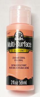 FolkArt Multi-Surface Fire Coral Satin-Acrylfarbe 59ml 