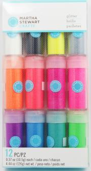 Martha Stewart Crafts Neon-Glitter Set (12 Stück) 