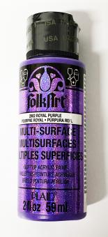 FolkArt Multi-Surface Royal Purple Glitter-Acrylfarbe 59ml 