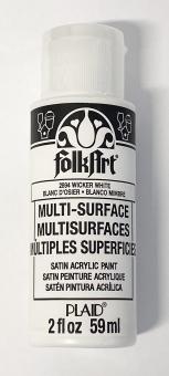 FolkArt Multi-Surface Wicker White Satin-Acrylfarbe 59ml 
