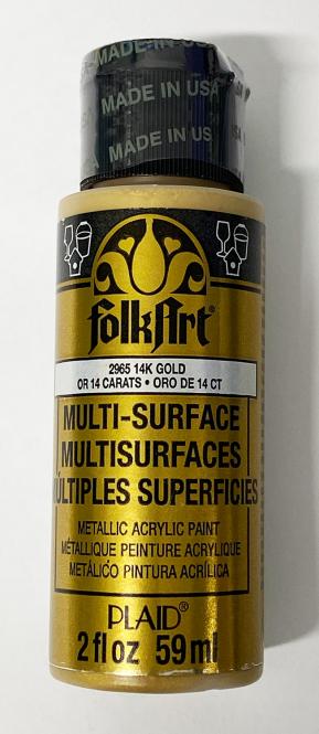 FolkArt Multi-Surface 14 K Gold-Metallic Acrylfarbe 59ml 