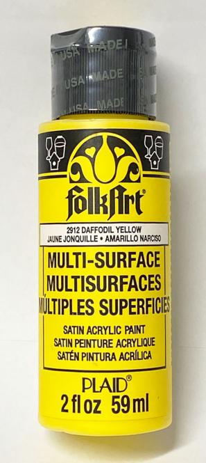 FolkArt Multi-Surface Daffodil Yellow Satin-Acrylfarbe 59ml 