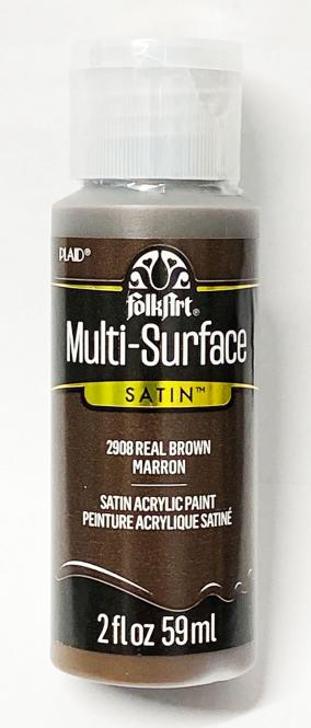 FolkArt Multi-Surface Real Brown Satin-Acrylfarbe 59ml 