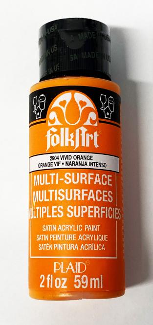 FolkArt Multi-Surface Vivid Orange Satin-Acrylfarbe 59ml 